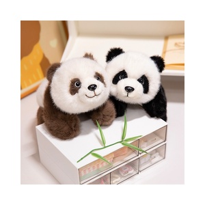 Jouets en peluche écologiques en gros, adorables pandas en peluche douce, 30 cm/40 cm/55 cm, adorable panda couché, cadeau d'anniversaire - Product Image 1