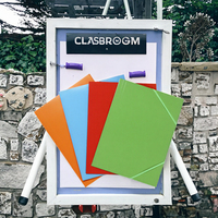 Carpeta de archivos de papel impreso de tamaño A4 personalizado con cierre de cuerda elástica para papelería escolar u oficina y organización de documentos