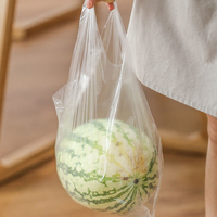 Rouleaux de sacs en plastique PE pour supermarché, personnalisés, avec soufflet latéral, pour t-shirt, avec logo