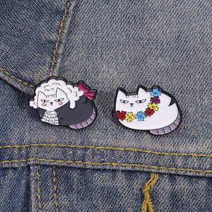 เข็มกลัดแมวตลก ขี้เล่น ทำจากโลหะผสม สำหรับงานปาร์ตี้สัตว์เลี้ยง ลายแมวทนายความ ตลกขบขัน - Product Image 5