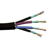 Câble Ethernet Serpent CAT6 UTP/FTP avec blindage en feuille d'aluminium et tressé, 4 conducteurs en cuivre, gaine PVC, 100m/305m, CMR/CMP, certifié CE pour applications optiques