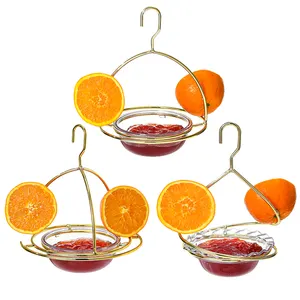 Kim loại treo Oriole Bird Feeder với trái cây chủ có thể tháo rời uống cho sân vườn bên ngoài