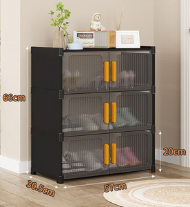 Étagère à chaussures en plastique de luxe léger, porte-chaussures d'intérieur moderne simple, armoire à chaussures multi-niveaux - Product Image 3