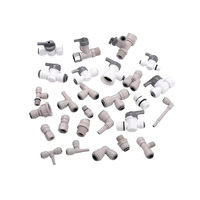 Vanne à boisseau sphérique en plastique en gros, raccords de tuyauterie en plastique pour système de filtration d'eau par osmose inverse