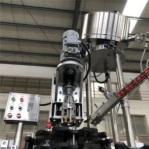 Tapa de botella atornillada Fabricación de cierre máquina taponadora completamente automática con alimentador de tapa