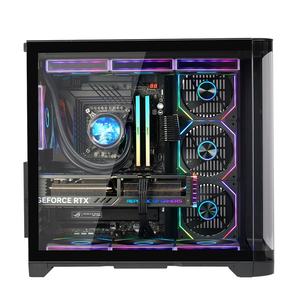 <span class=keywords><strong>PLUS</strong></span> White 360 Water Cooling Desktop Computer Case 10-Fan Mid Tower Seaview Room Verre incurvé Compatible MicroATX ITX MATX <span class=keywords><strong>PC</strong></span> - Product Image 3