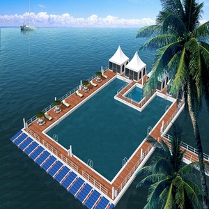 Piscines flottantes gonflables pour yachts, plateformes flottantes modulaires pour <span class=keywords><strong>loisirs</strong></span> marins, piscine et espace de détente avec toboggan - Product Image 4