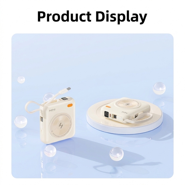 Portable 10000mAh 20000mAh 22.5W USB-C Li-Polymer Power Station LED Display Flashlight Fast Charging Micro USB Outdoor PowerBank