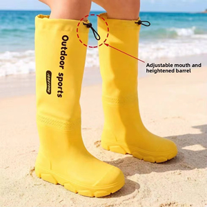 <span class=keywords><strong>Stivali</strong></span> da <span class=keywords><strong>Pioggia</strong></span> per Bambine con Tomaia Alta in PVC, Fodera in Rete, Suola Leggera e Morbida, Antiscivolo, Impermeabili, Lunghezza 40cm - Product Image 4