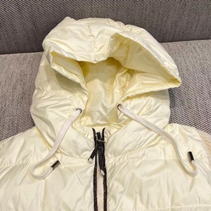 Veste matelassée décontractée en cachemire pour femme, rembourrée en duvet d'oie, coupe-vent, nouvelle collection hiver, avec capuche, design tricoté, fermeture éclair minimaliste - Product Image 5