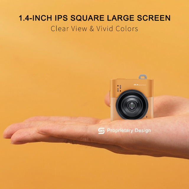 Unique 2.5K Mini Camera 64MP 1.4 Inch IPS Square Screen 16X Zoom Multilingual Digital Camcorder for Global Market Wholesalers