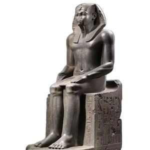 Statue de pharaon en marbre grandeur nature au design moderne de <span class=keywords><strong>Norton</strong></span> Factory, sculpture de buste en pierre sculptée à la main, intérieur extérieur jardin - Product Image 1