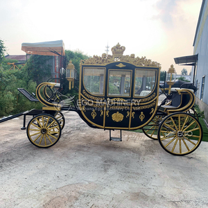 Carruaje Real de Lujo con Caballos para Bodas y Turismo, 4-6 Personas, Neumáticos de Goma Sólida, Vehículo Eléctrico para Bodas Reales - Product Image 2