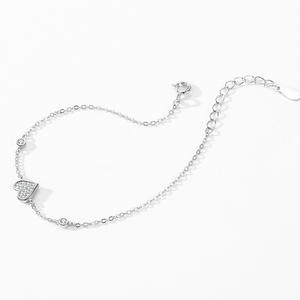 Pulsera de cadena de plata de ley S925 con circonitas en forma de corazón, estrella, luna y mariposa para mujer, joyería de moda, versión de cobre personalizable. - Product Image 3