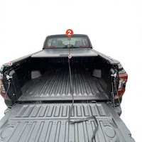 Couverture de benne manuelle en alliage d'aluminium à enroulement rigide pour Ford F-150, rétractable et étanche