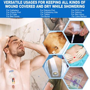 Stretchable Wound Cover Adhesive <strong>PICC</strong> <strong>Line</strong> Waterproof <strong>Catheter</strong> Shower PU Cover - Product Image 6