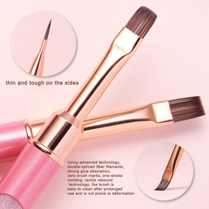 Pincel de Gel para Uñas, Diseño Mejorado con Cuadrícula, Pétalos de Flores, Acuarela, Ovalado, Plano, Redondo, Largo, para Manicura, Salón de Belleza, Arte de Uñas - Product Image 4