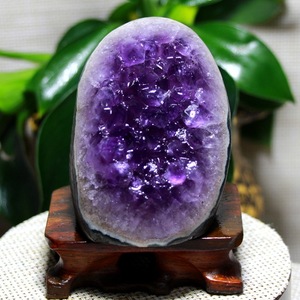 Geode de cristal Natural púrpura, <span class=keywords><strong>amatista</strong></span>, decoración exterior - Product Image 3