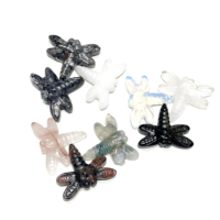 Mini libellule sculptée en cristal naturel en vrac pour cadeaux souvenirs vente en gros