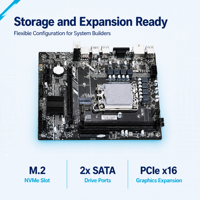 Carte mère ATX Esonic H610 Gaming originale, compatible avec les processeurs Core I3 I5 I7 I9 de 12e, 13e et 14e génération, socket LGA1700