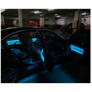 Tiras de Luz LED Ambiental de Doble Color Naranja y Azul Hielo, 4 Puertas, 12V 10W, Ajuste Universal, Iluminación Decorativa Interior - Product Image 1