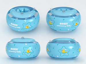 Manches de natation pour enfants Blue Star à trois chambres d'air, ailes de flottaison pour tout-petits, aides à l'apprentissage de la natation, équipement d'entraînement en piscine, vente en gros - Product Image 4