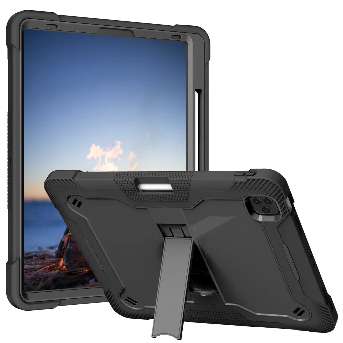 Sıcak satış silikon tampon koruyucu damla şok geçirmez ince sağlam Tablet kapak için iPad 12.9 2021 2020 2018 vaka