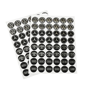 Autocollants de voiture Honor en PVC noir et blanc, 1.5x1.5x0.15mm, autocollants de logo en époxy cristal pour la décoration des véhicules - Product Image 5