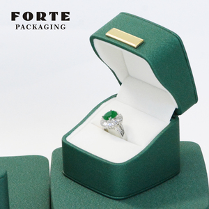 Caja de Embalaje de Joyería Personalizada de Piel Sintética PU de Lujo con Forma Irregular para Anillos y Collares, Venta al por Mayor Fanxi - Product Image 2