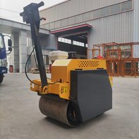 Livraison Gratuite - Compacteur Vibratoire à Double Tambour, Rouleau Compresseur Routier, Moteur Diesel, pour la Construction
