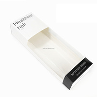Carton blanc en gros, boîte en papier pliable de couleur personnalisée, fenêtre visuelle en PVC pour l'emballage du produit, peigne cosmétique