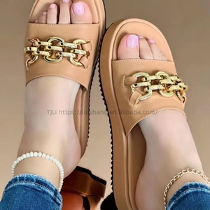 Prix d'usine – Nouvelles sandales compensées élégantes et décontractées à semelle épaisse pour femme, idéales pour la plage et le quotidien, grandes tailles - Product Image 1