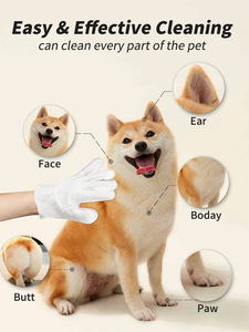 Guante de Baño para Mascotas sin Enjuague, Suave, Duradero, Fórmula Suave, Sin Perfume, Toallitas Húmedas para el Cuidado Diario, 20 Unidades - Product Image 3