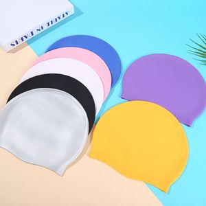 Bonnet de bain en silicone souple, imperméable et écologique pour la compétition professionnelle et l'entraînement, unisexe, adulte - Product Image 1