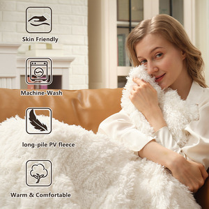 Coperta Elettrica Invernale in <span class=keywords><strong>Pile</strong></span> PV a Pelo Lungo, Spessa, Calda, Grande, Sicura, a Temperatura Costante, Delicata sulla Pelle, Vendita Calda - Product Image 4