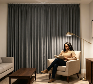 <span class=keywords><strong>Tende</strong></span> Oscuranti Premium in Poliestere Effetto Lino, Doppio Lato ad Alta Opacizzazione per Casa/Hotel, Camera da Letto, Studio - Product Image 5