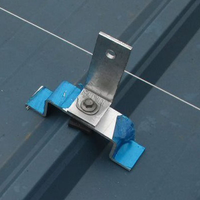 Support de fixation solaire photovoltaïque en aluminium anodisé AL6005-T5 pour toit trapézoïdal avec coussinet en caoutchouc EPDM
