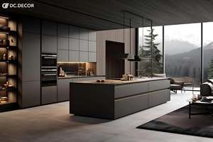 Armoire <span class=keywords><strong>de</strong></span> cuisine modulaire moderne, durable, ignifuge, écologique, finition stratifiée acrylique, installation facile, garantie 3 ans - Product Image 3