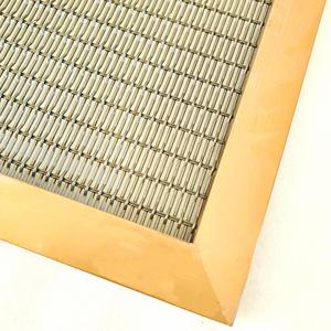 Panel de Malla Metálica Tejida de Latón, Rectangular, Decoración Industrial Artística para el Hogar, Pieza Única - Product Image 3
