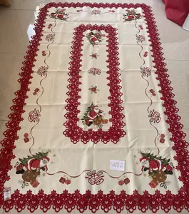toalha de mesa bordada em seda de bambu