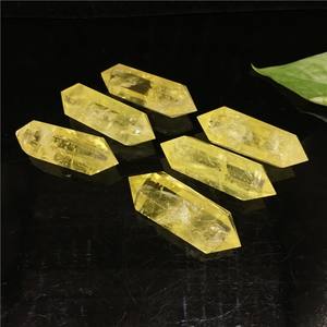 คริสตัลจี้หินธรรมชาติสำหรับทำสมาธิ ขนาด 4-5 ซม. คริสตัลซิทรินปลายแหลมสองด้าน ขายส่ง - Product Image 4