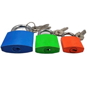 <span class=keywords><strong>Lucchetto</strong></span> <span class=keywords><strong>chiave</strong></span> normale in ferro di alta qualità 50mm <span class=keywords><strong>e</strong></span> cilindri di serratura colorati - Product Image 3
