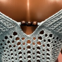 Robe de plage sexy en maille unie à col en V et découpes, style bikini, chemisier ou jupe pour femme
