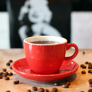 Tazza da caffè in porcellana Extra spessa da 50ml tazza da caffè Espresso in ceramica e piattino bicolore tazza e piattino Premium italiano
