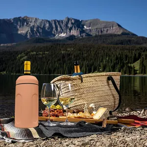 Gift For Wine Lovers Rapid And Portable Wine Chiller Single Bottle Stainless Steel Iceless Cooler Insulated Wine Bottle Chiller