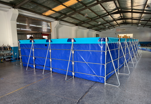 Lona de PVC Personalizable y Estructura Galvanizada para Cultivo Hidropónico de Peces y Conservación del Agua Agrícola - Product Image 2