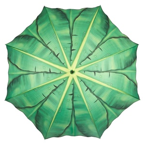 Bán Buôn Nóng Đặc Biệt Mùa Hè Lá Chuối Đầy Đủ Màu Sắc Tán In Ấn Mưa Ô Dù Thẳng - Product Image 2