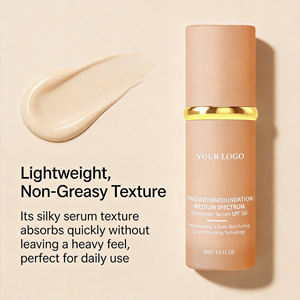 Base de Maquillaje 4 en 1 con Logotipo Personalizado, Cambia de Color con la Temperatura, Ligera, Delgada, Correctora, Hidratante, Nutritiva, <span class=keywords><strong>Crema</strong></span> de Maquillaje que No se Pega - Product Image 2