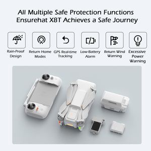 Caméra thermique infrarouge commerciale FIMI X8T 640 HD 4K pour photographie aérienne, expert en télécommande pliable, portée 20 km, en plastique - Product Image 3
