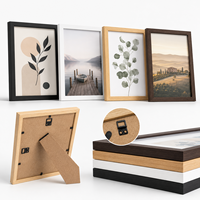 Marco de Madera para Certificados, Estilo Moderno, Acabado sin Tratar, para Montar en la Pared o Mostrar en una Mesa, Decoración para el Hogar, la Familia u Oficina